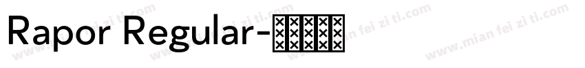 Rapor Regular字体转换